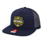 Michigan Wolverines 2026 Basketball National Champions 3D Wool Blend Flat Bill Hat- Navy