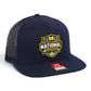 Michigan Wolverines 2026 Basketball National Champions 3D Wool Blend Flat Bill Hat- Navy