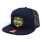 Michigan Wolverines 2026 Basketball National Champions 3D Snapback Seven-Panel Flat Bill Trucker Hat- Navy