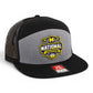 Michigan Wolverines 2026 Basketball National Champions 3D Snapback Seven-Panel Flat Bill Trucker Hat- Heather Grey/ Black