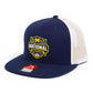 Michigan Wolverines 2026 Basketball National Champions 3D Wool Blend Flat Bill Hat- Navy/ White