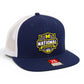 Michigan Wolverines 2026 Basketball National Champions 3D Wool Blend Flat Bill Hat- Navy/ White