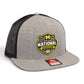 Michigan Wolverines 2026 Basketball National Champions 3D Wool Blend Flat Bill Hat- Heather Grey/ Black