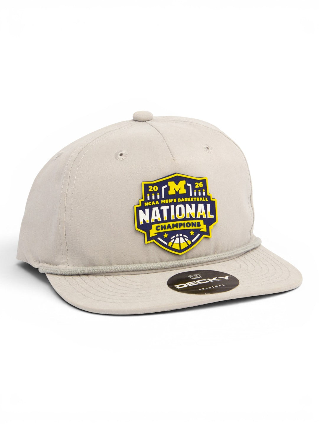 Michigan Wolverines 2026 Basketball National Champions 3D Classic Rope Hat- Grey