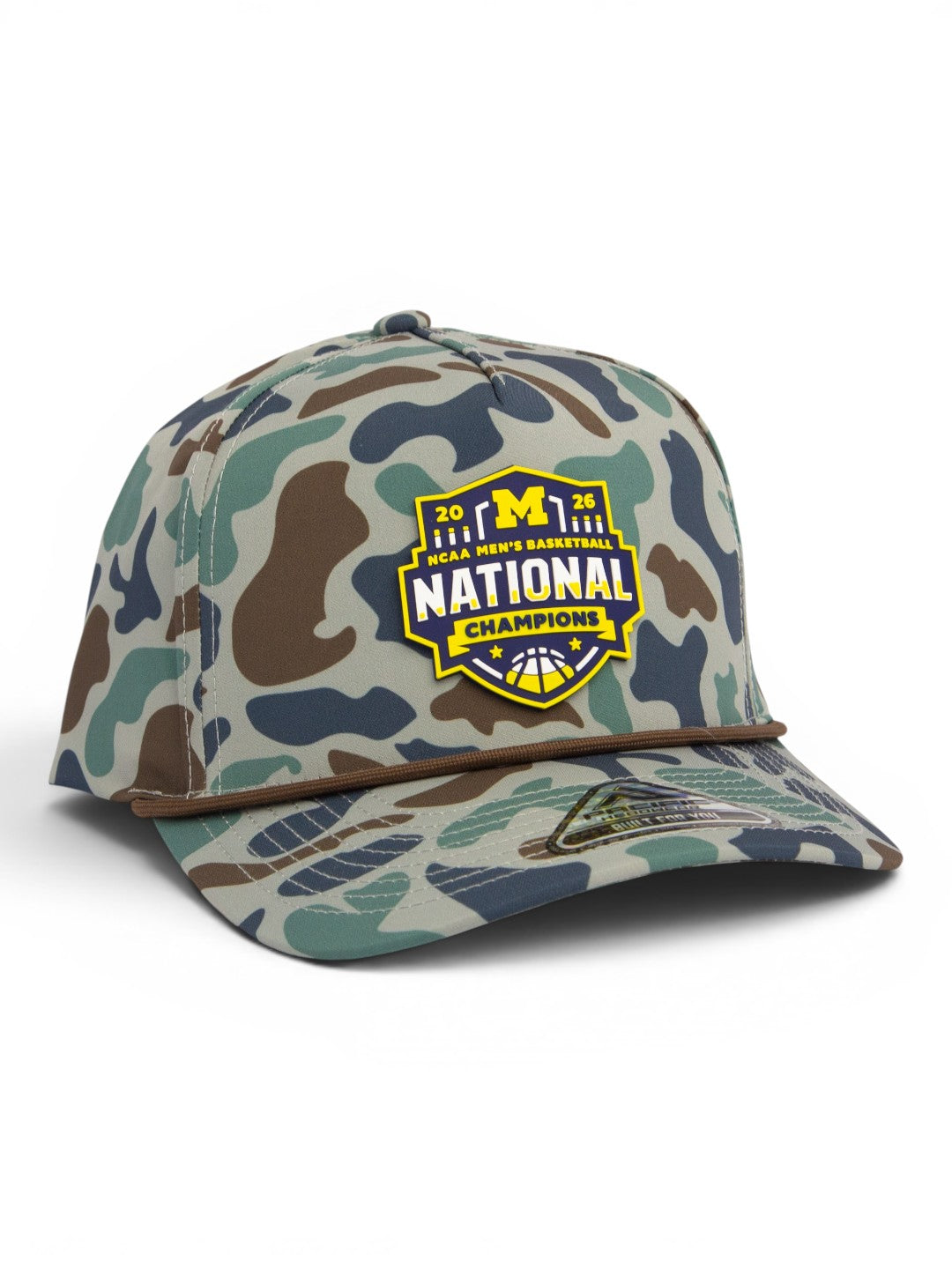 Michigan Wolverines 2026 Basketball National Champions 3D Duck Camo Rope Hat- Mallard