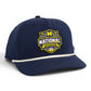 Michigan Wolverines 2026 Basketball National Champions 3D Five Panel Classic Rope Hat- Navy/ White