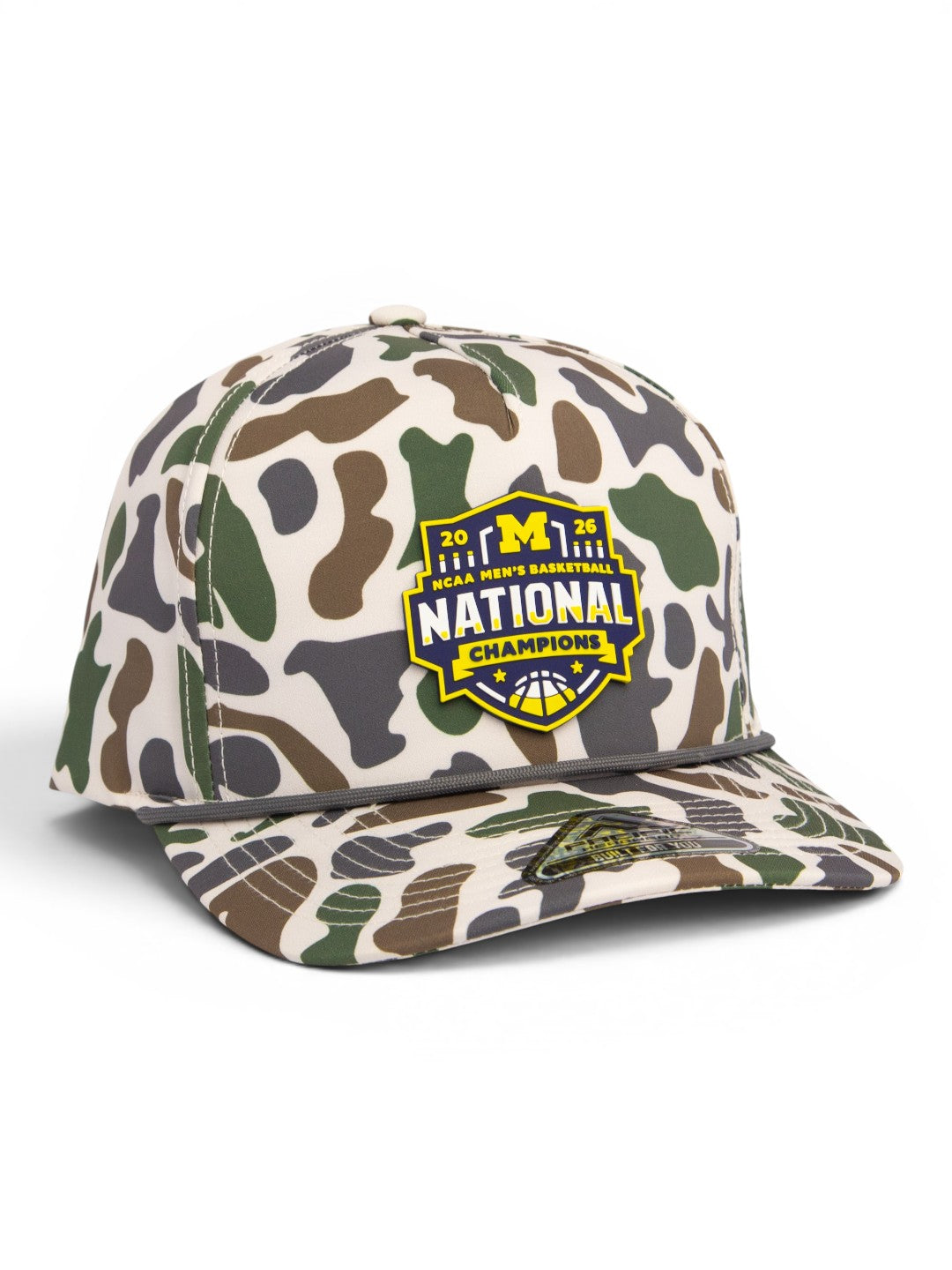 Michigan Wolverines 2026 Basketball National Champions 3D Duck Camo Rope Hat- Timberline