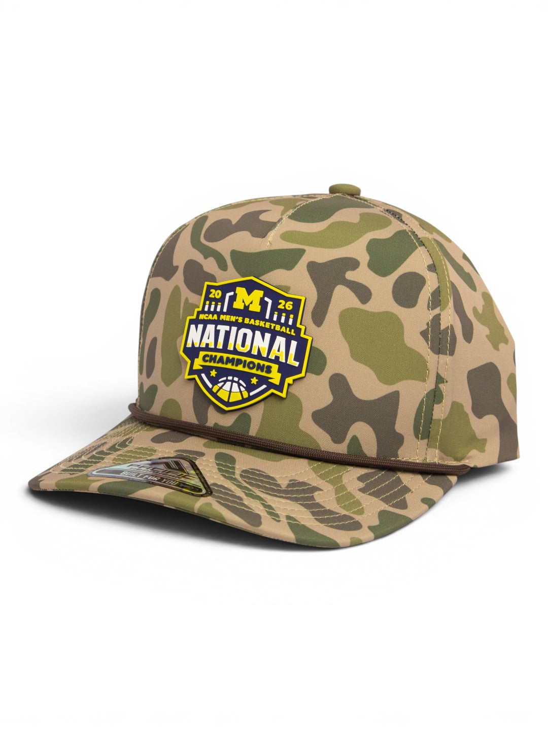 Michigan Wolverines 2026 Basketball National Champions 3D Duck Camo Rope Hat- Coastland