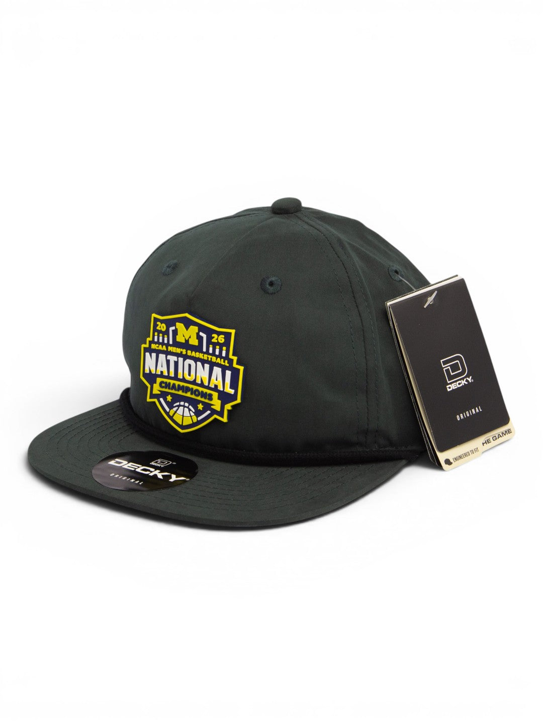 Michigan Wolverines 2026 Basketball National Champions 3D Classic Rope Hat- Charcoal/ Black