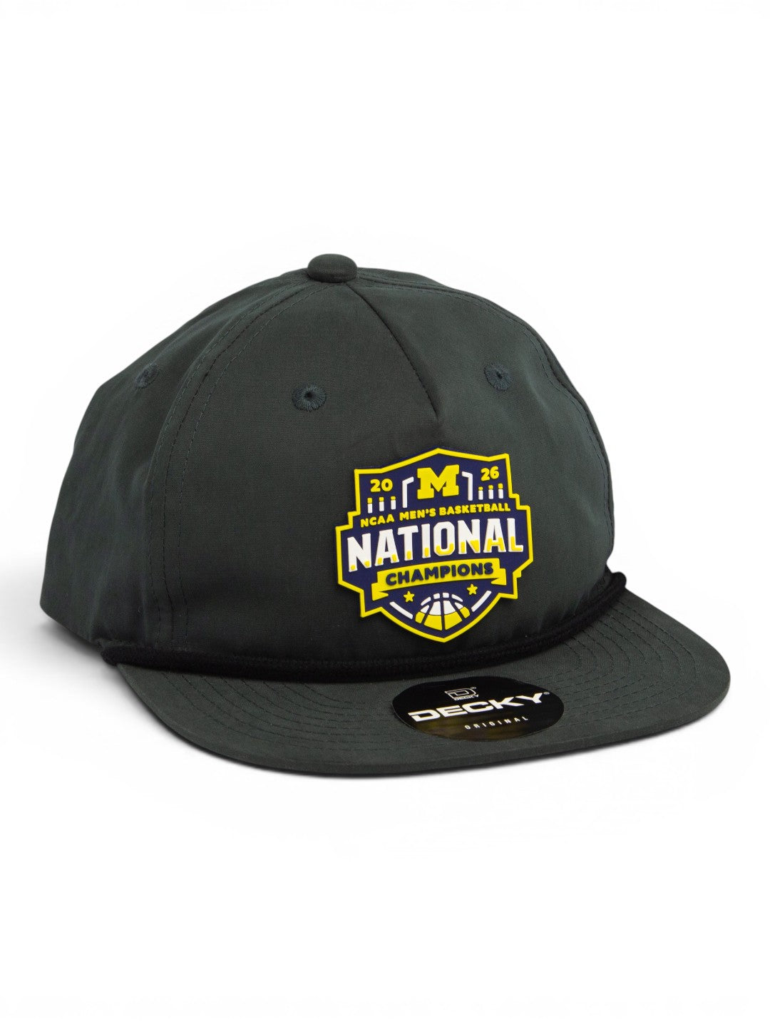 Michigan Wolverines 2026 Basketball National Champions 3D Classic Rope Hat- Charcoal/ Black