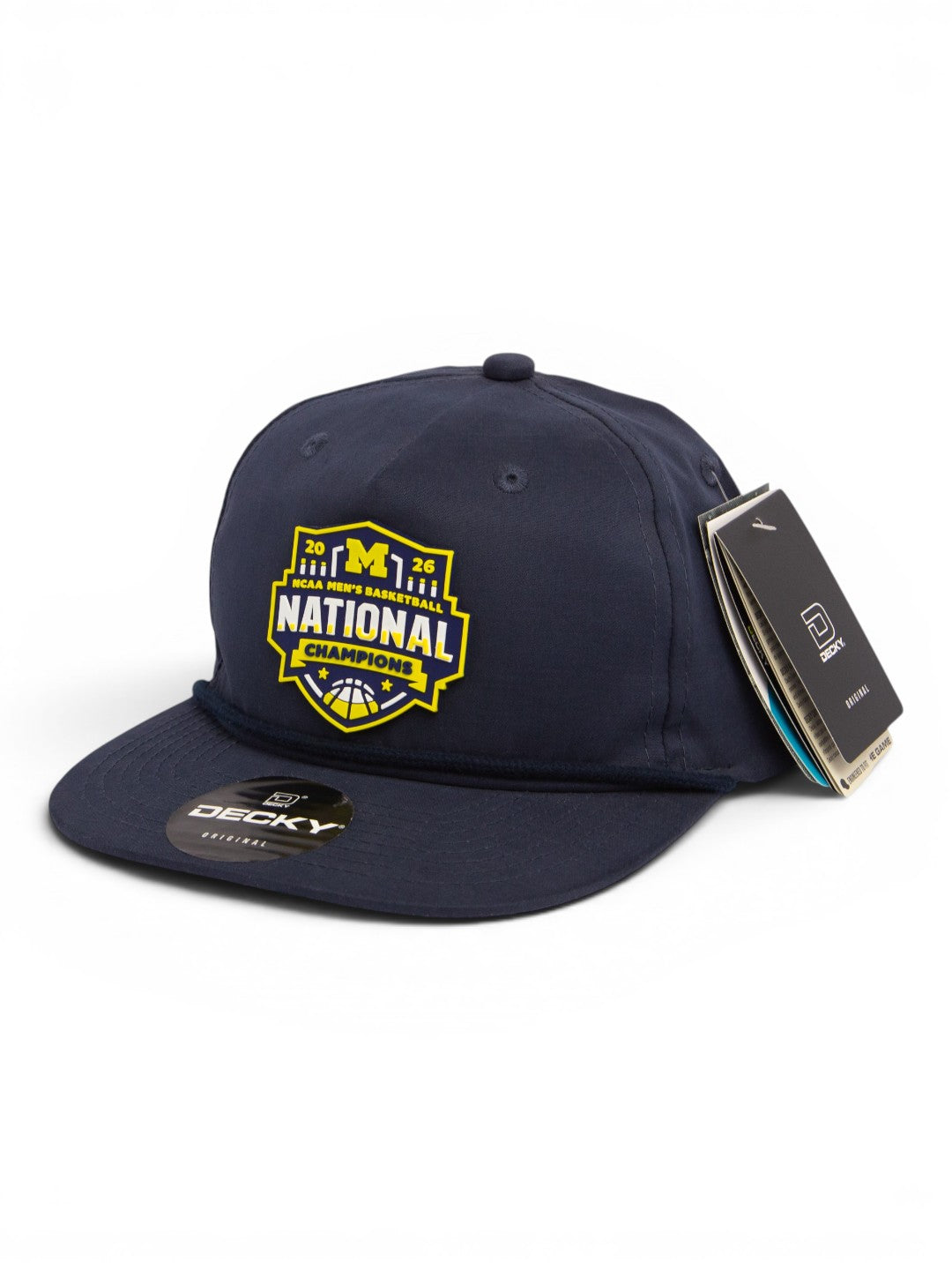 Michigan Wolverines 2026 Basketball National Champions 3D Classic Rope Hat- Navy