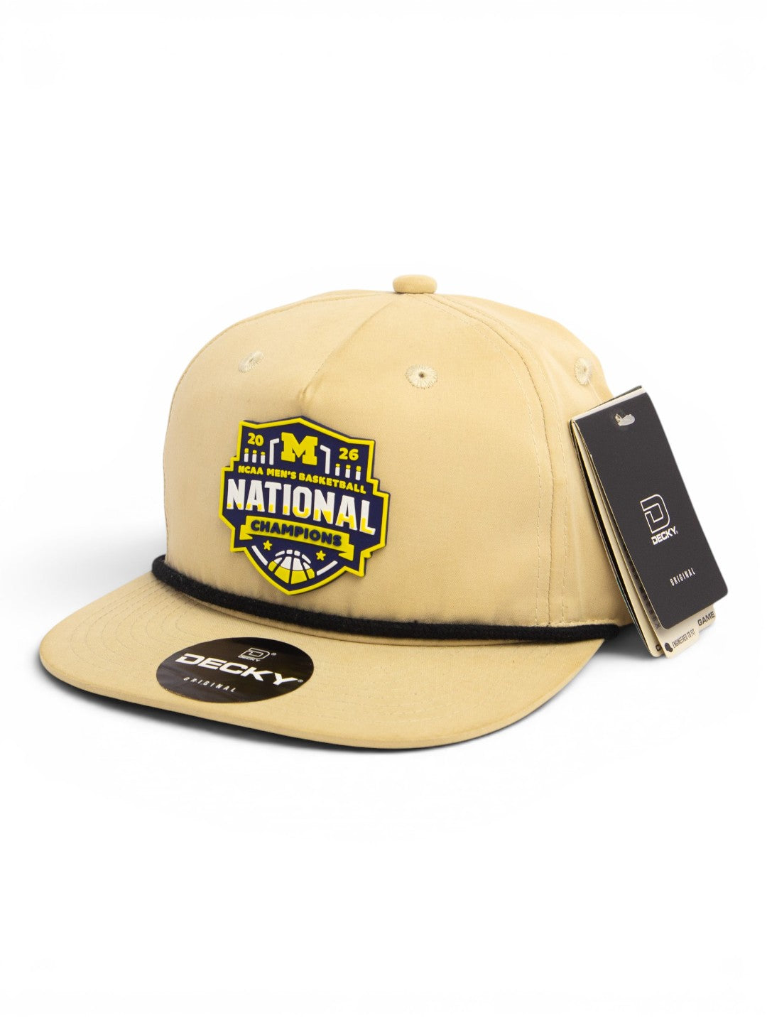 Michigan Wolverines 2026 Basketball National Champions 3D Classic Rope Hat- Birch/ Black