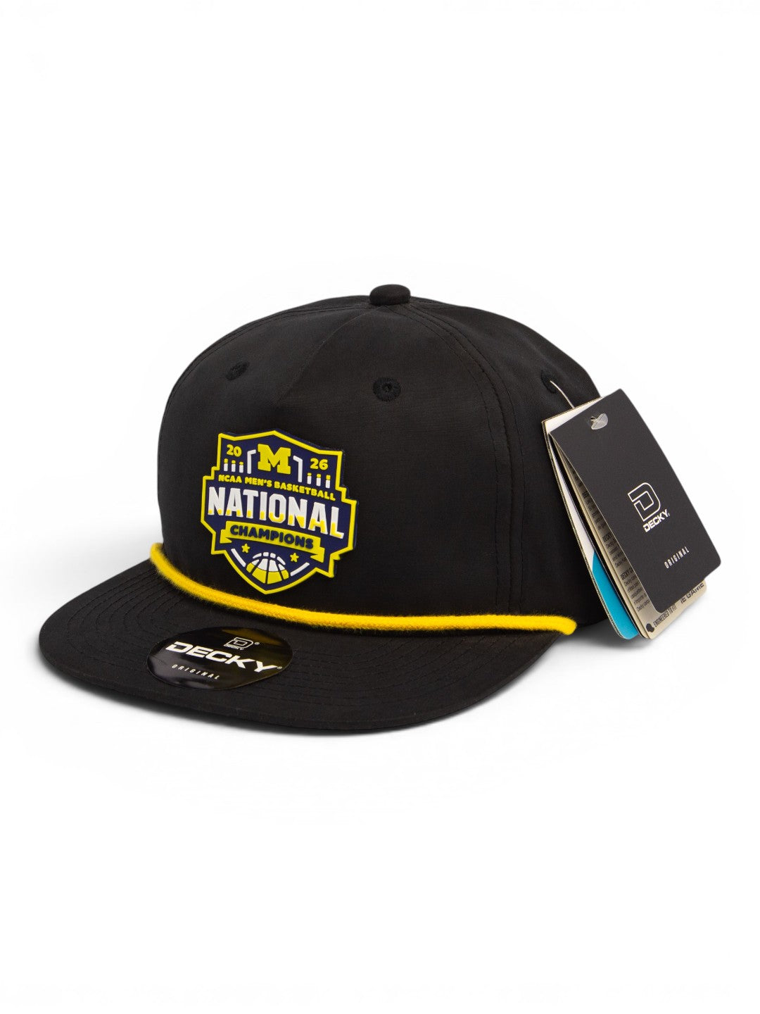 Michigan Wolverines 2026 Basketball National Champions 3D Classic Rope Hat- Black/ Yellow