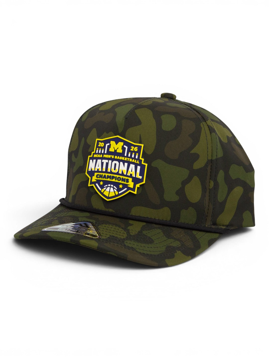 Michigan Wolverines 2026 Basketball National Champions 3D Duck Camo Rope Hat- Woodland