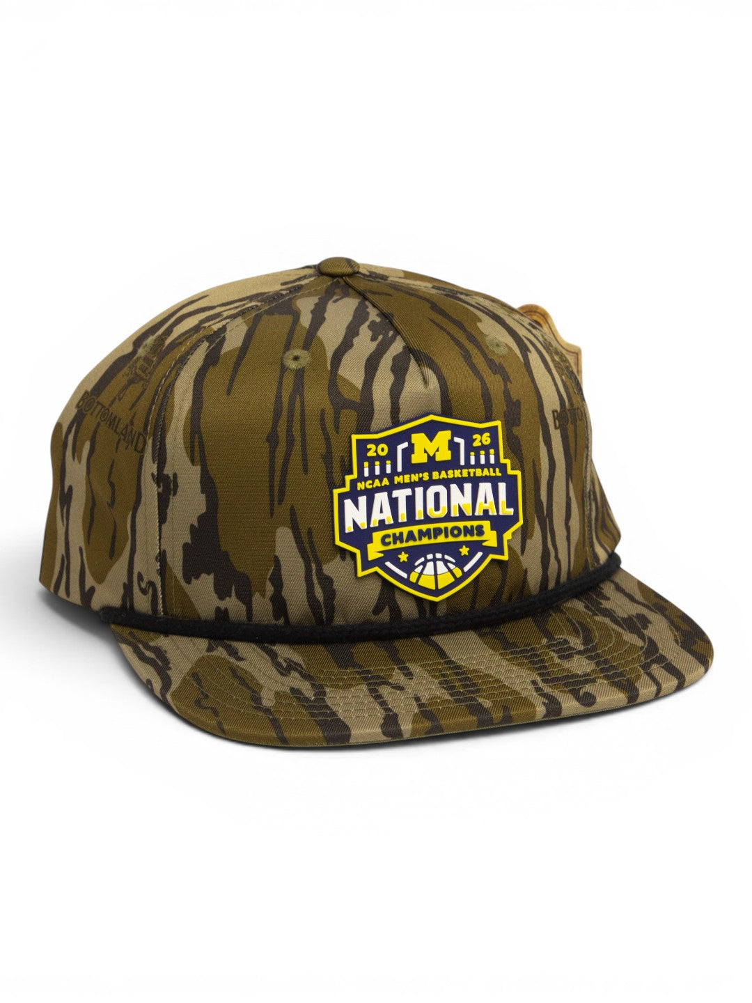 Michigan Wolverines 2026 Basketball National Champions 3D Umpqua Rope Hat- Mossy Oak Bottomland/ Black