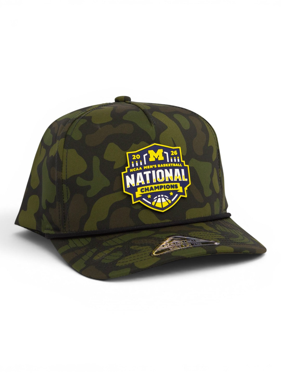 Michigan Wolverines 2026 Basketball National Champions 3D Duck Camo Rope Hat- Woodland