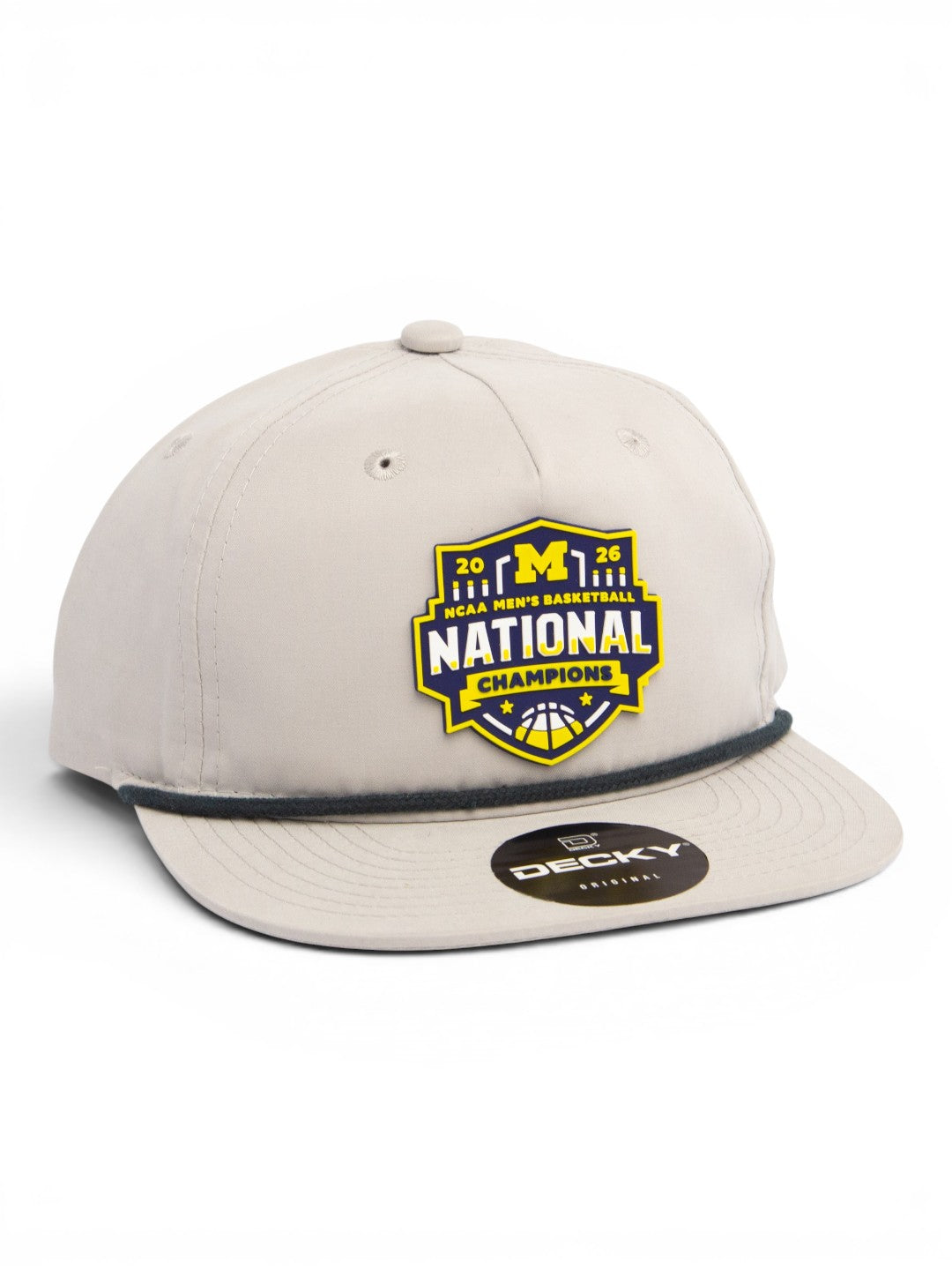 Michigan Wolverines 2026 Basketball National Champions 3D Classic Rope Hat- Grey/ Charcoal