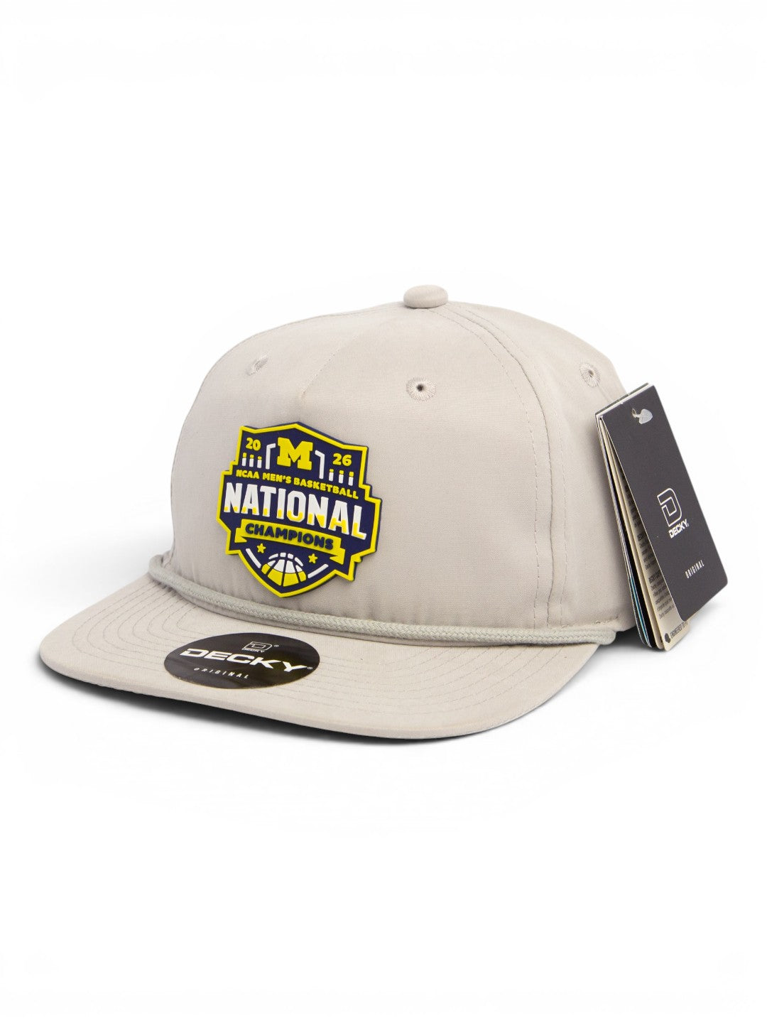 Michigan Wolverines 2026 Basketball National Champions 3D Classic Rope Hat- Grey