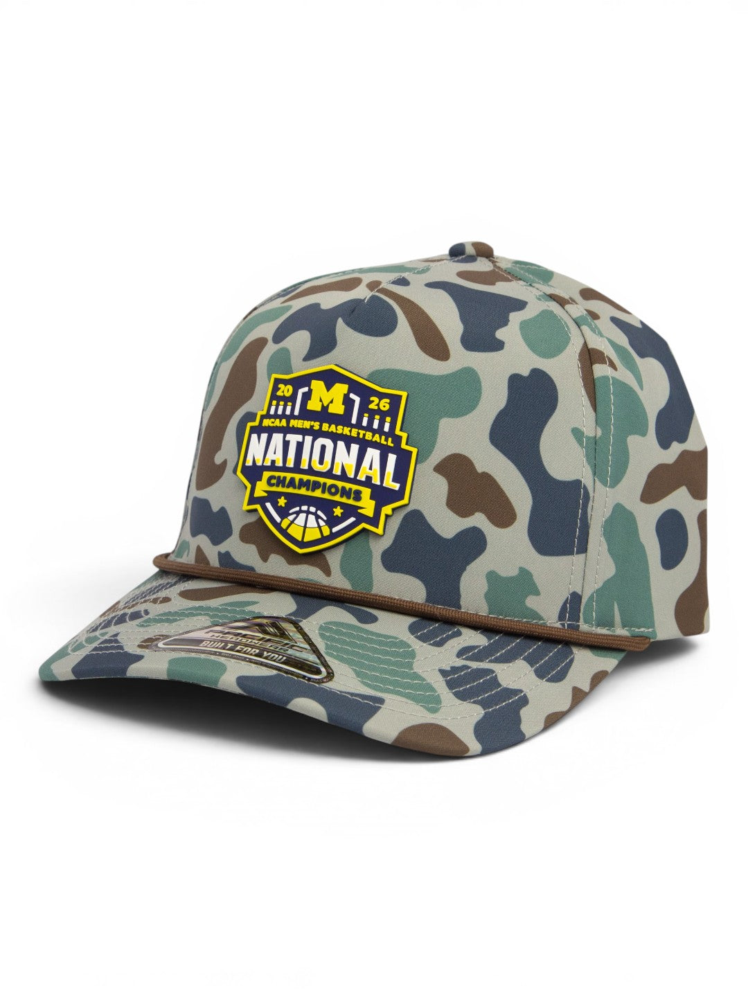 Michigan Wolverines 2026 Basketball National Champions 3D Duck Camo Rope Hat- Mallard