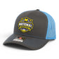 Michigan Wolverines 2026 Basketball National Champions 3D Snapback Trucker Hat- Charcoal/ Columbia Blue