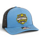 Michigan Wolverines 2026 Basketball National Champions 3D Snapback Trucker Hat- Columbia Blue/ Black
