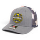 Michigan Wolverines 2026 Basketball National Champions 3D Snapback Trucker Hat- Heather Grey/ Stars & Stripes