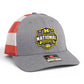 Michigan Wolverines 2026 Basketball National Champions 3D Snapback Trucker Hat- Heather Grey/ Stars & Stripes