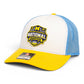 Michigan Wolverines 2026 Basketball National Champions 3D Snapback Trucker Hat- White/ Columbia Blue/ Yellow