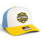 Michigan Wolverines 2026 Basketball National Champions 3D Snapback Trucker Hat- White/ Columbia Blue/ Yellow