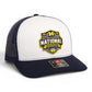 Michigan Wolverines 2026 Basketball National Champions 3D Snapback Trucker Hat- White/ Navy