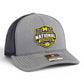 Michigan Wolverines 2026 Basketball National Champions 3D Snapback Trucker Hat- Heather Grey/ Navy