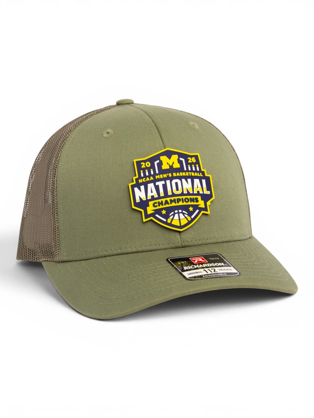 Michigan Wolverines 2026 Basketball National Champions 3D Snapback Trucker Hat- Loden