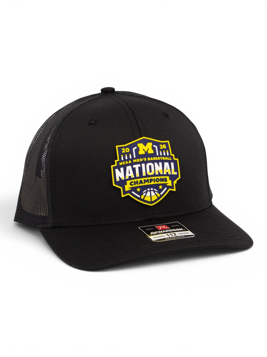 Michigan Wolverines 2026 Basketball National Champions 3D Snapback Trucker Hat- Black
