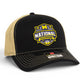 Michigan Wolverines 2026 Basketball National Champions 3D Snapback Trucker Hat- Black/ Vegas Gold