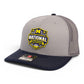 Michigan Wolverines 2026 Basketball National Champions 3D Snapback Trucker Hat- Grey/ Charcoal/ Navy