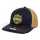 Michigan Wolverines 2026 Basketball National Champions 3D Snapback Trucker Hat- Navy/ Tan