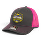 Michigan Wolverines 2026 Basketball National Champions 3D Snapback Trucker Hat- Charcoal/ Pink