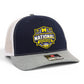 Michigan Wolverines 2026 Basketball National Champions 3D Snapback Trucker Hat- Navy/ White/ Heather Grey