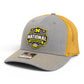 Michigan Wolverines 2026 Basketball National Champions 3D Snapback Trucker Hat- Heather Grey/ Amber
