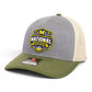 Michigan Wolverines 2026 Basketball National Champions 3D Snapback Trucker Hat- Heather Grey/ Birch/ Army Olive