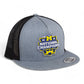 Michigan Wolverines College Football National Champions 3D YP Snapback Flat Bill Trucker Hat- Heather Grey/ Black