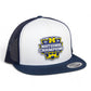 Michigan Wolverines College Football National Champions 3D YP Snapback Flat Bill Trucker Hat- White/ Navy