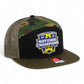 Michigan Wolverines College Football National Champions 3D Snapback Seven-Panel Flat Bill Trucker Hat- Black/ Camo/ Loden