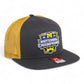 Michigan Wolverines College Football National Champions 3D Snapback Seven-Panel Flat Bill Trucker Hat- Charcoal/ Old Gold