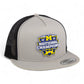 Michigan Wolverines College Football National Champions 3D YP Snapback Flat Bill Trucker Hat- Silver/ Black