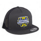 Michigan Wolverines College Football National Champions 3D YP Snapback Flat Bill Trucker Hat- Charcoal/ Black