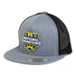 Michigan Wolverines College Football National Champions 3D YP Snapback Flat Bill Trucker Hat- Heather Grey/ Black