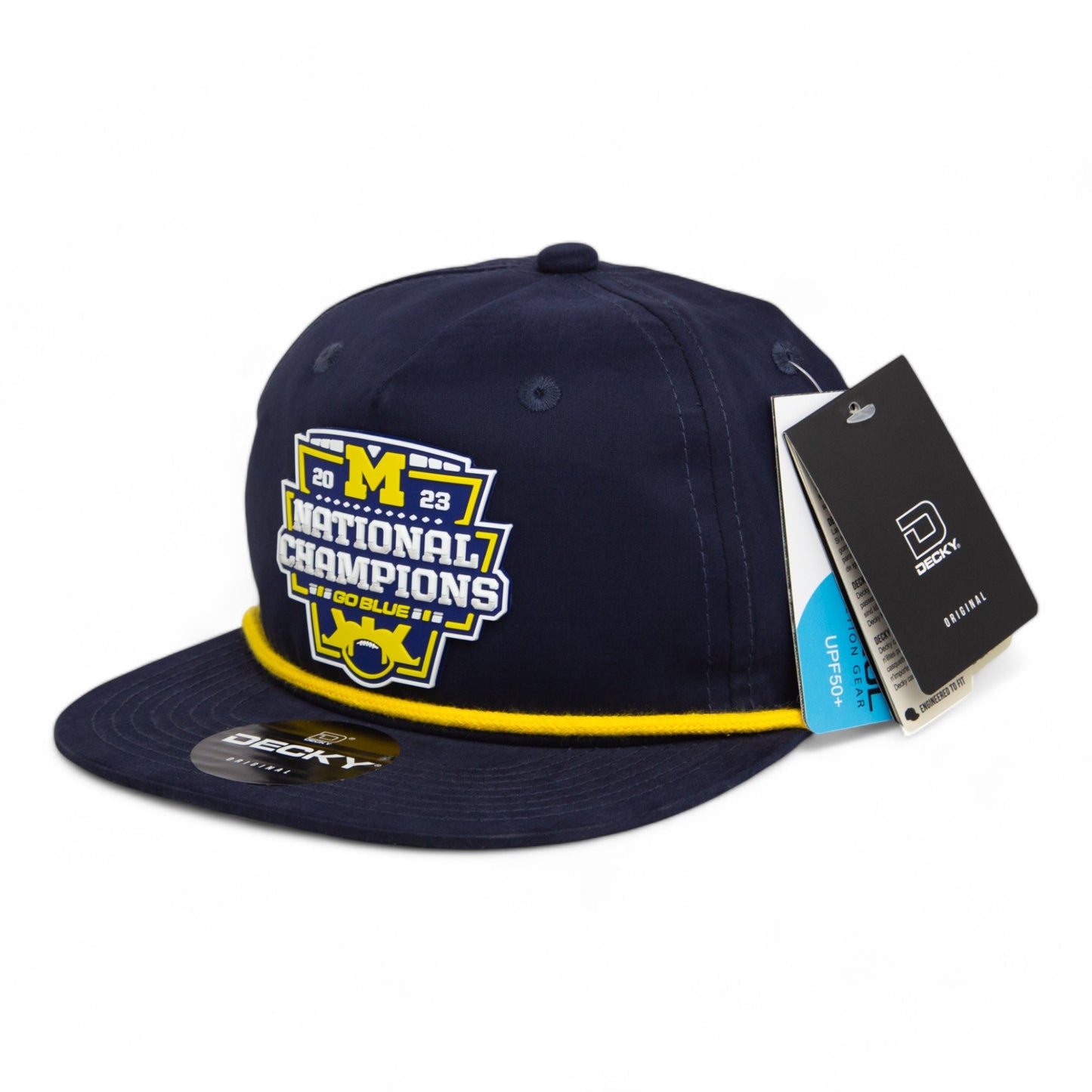 Michigan Wolverines College Football National Champions 3D Classic Rope Hat- Navy/ Gold