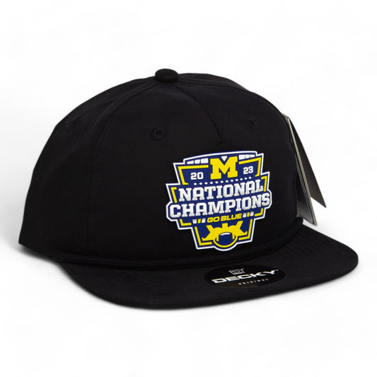 Michigan Wolverines College Football National Champions 3D Classic Rope Hat- Black