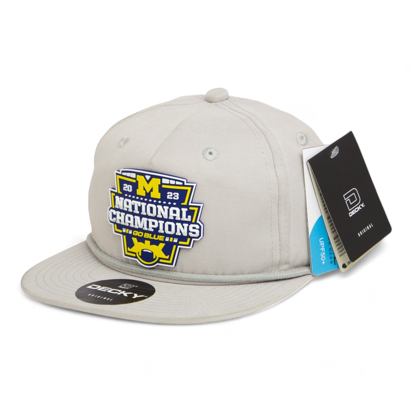 Michigan Wolverines College Football National Champions 3D Classic Rope Hat- Grey